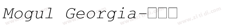 Mogul Georgia字体转换